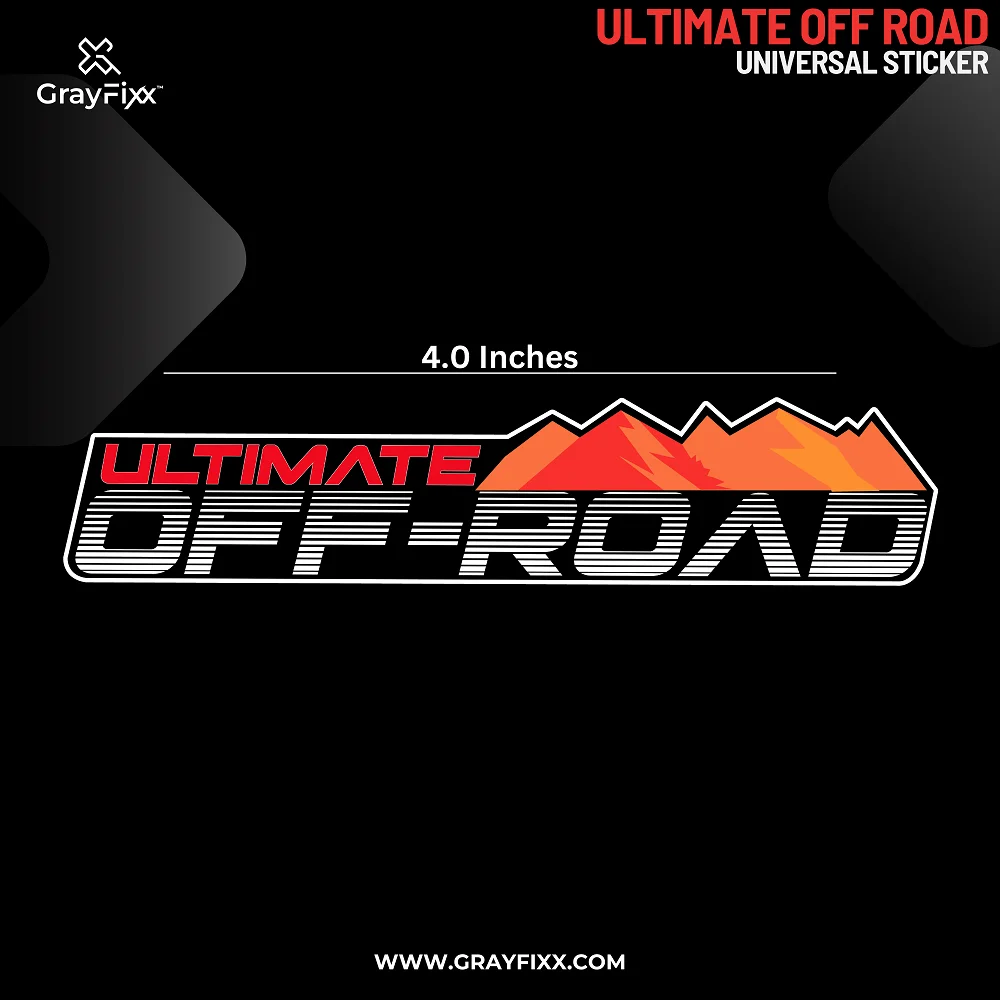 Ultimate Off Road Universal Sticker | Printed In Premium Gloss Vinyl With FPF(Fade Protection Film), Water Proof, Precut Sticker, Pack Of 1